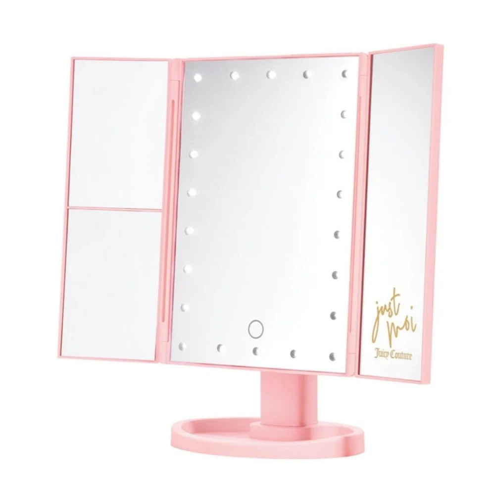 Juicy Couture Tri-Fold LED Light Up Vanity Mirror - Pink